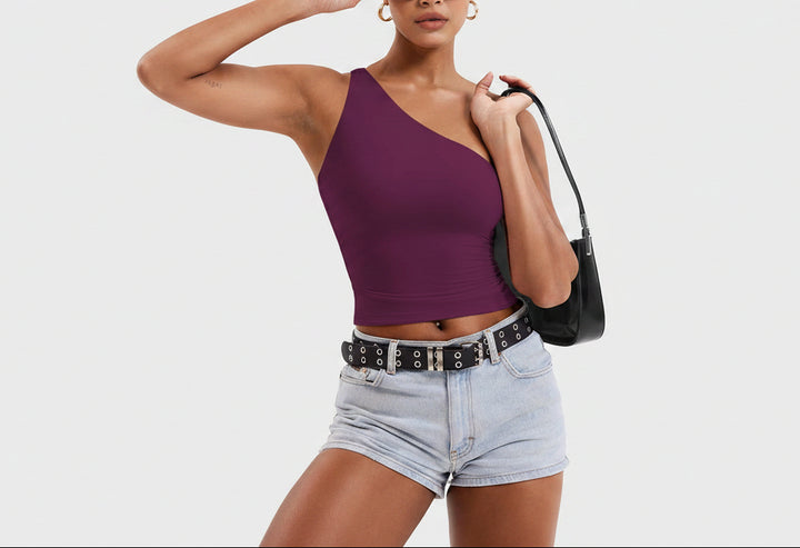 Vorti Fanciy One Shoulder Tank Top