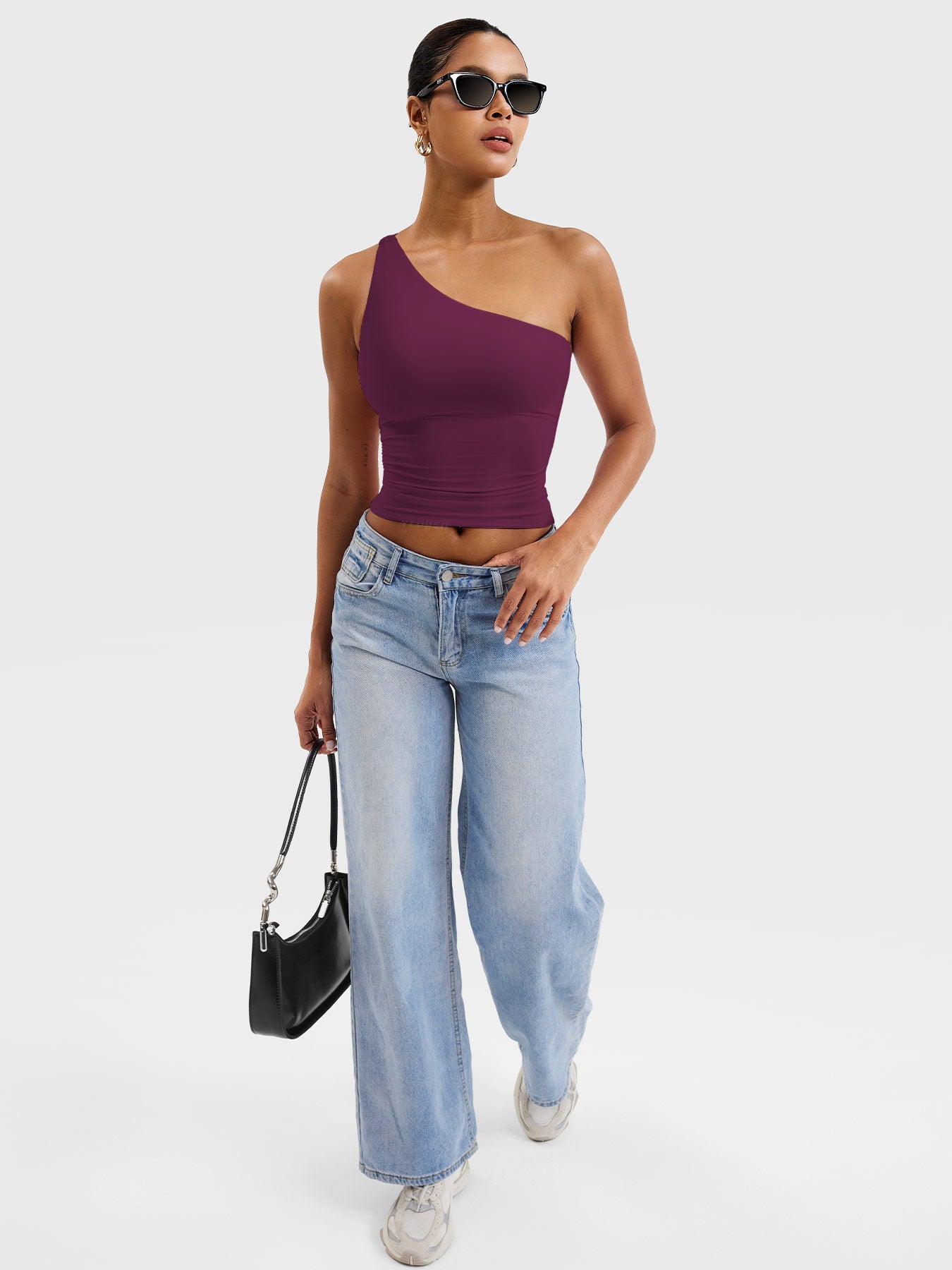 Vorti Fanciy One Shoulder Tank Top
