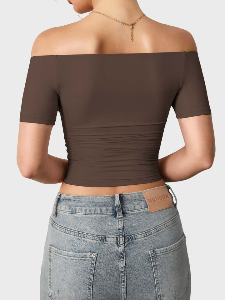 Vorti Luzlie Off Shoulder Short Sleeves