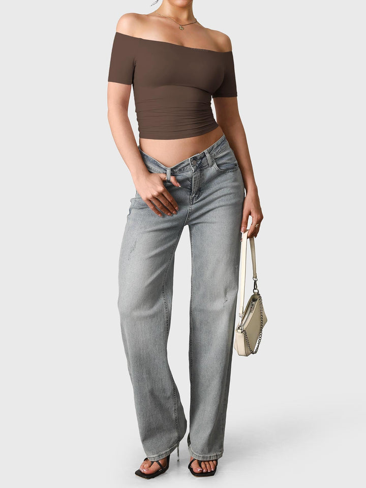 Vorti Luzlie Off Shoulder Short Sleeves