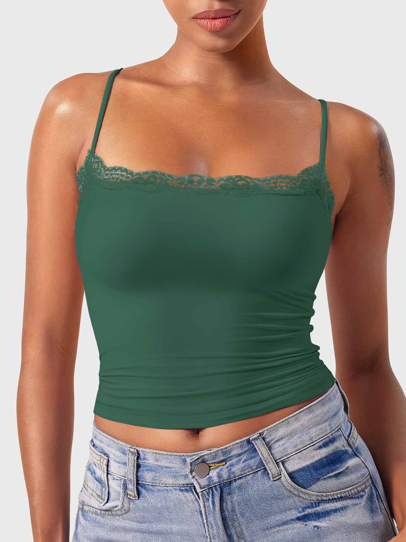 Vorti Annabely Square Neck Lace Tank