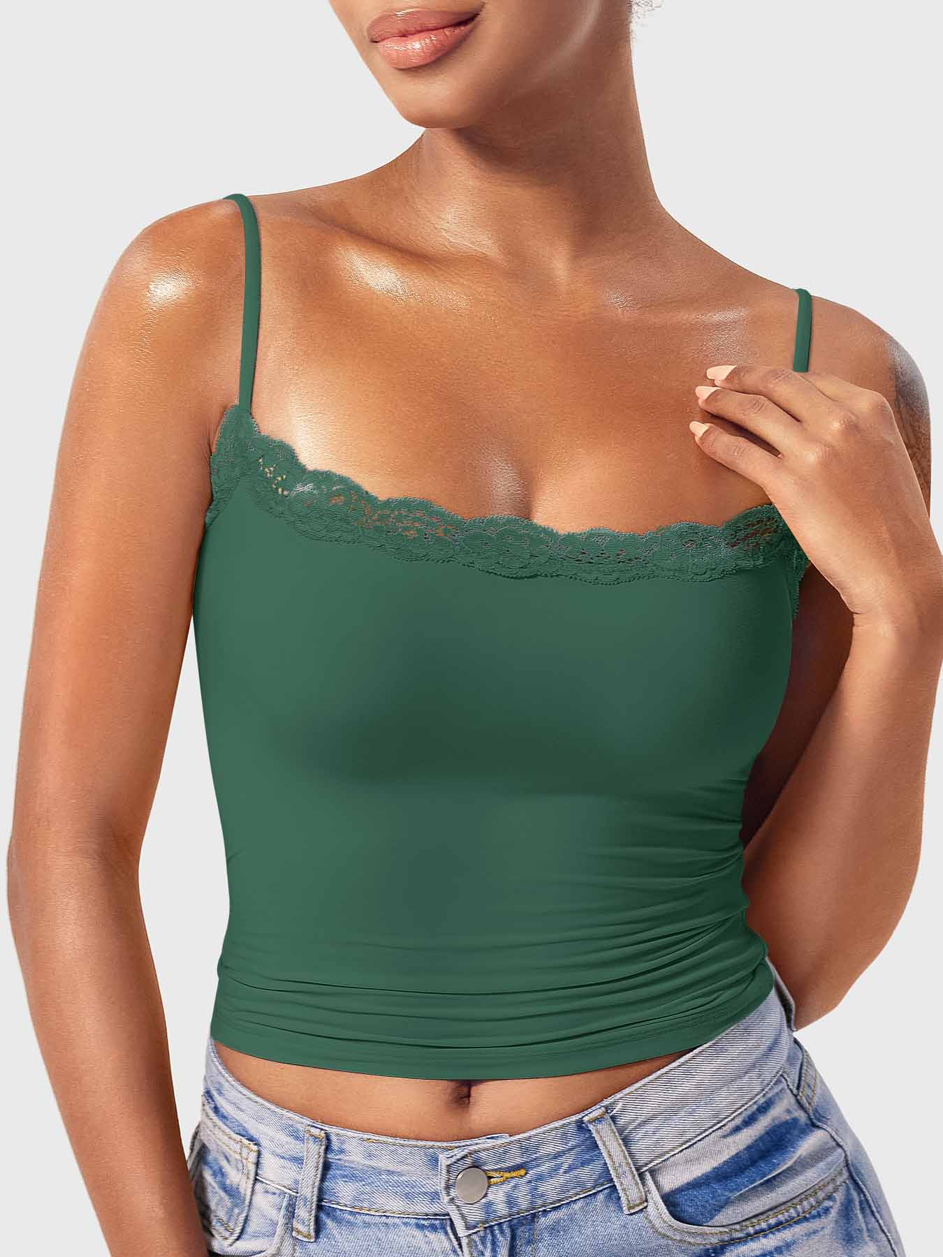 Vorti Annabely Square Neck Lace Tank