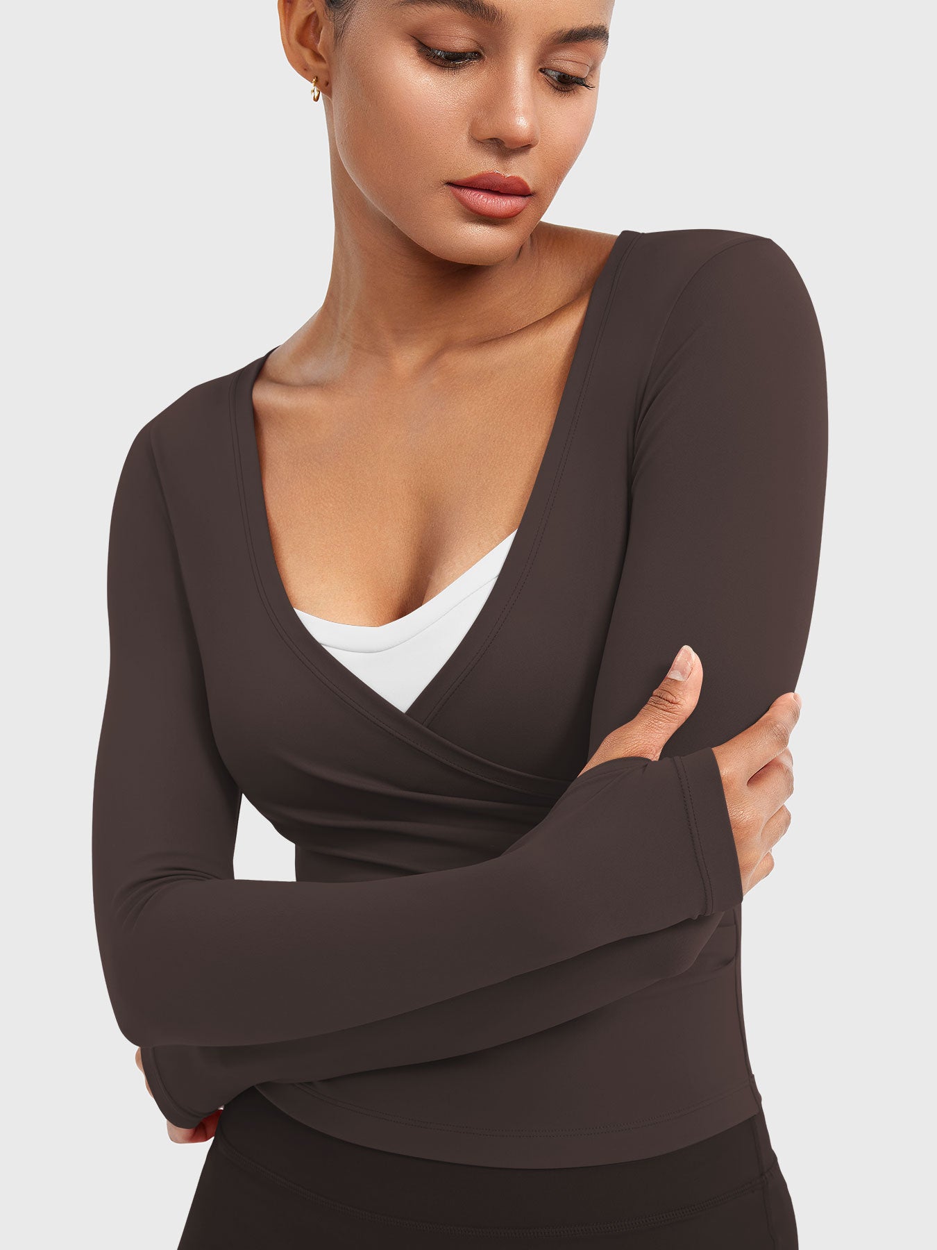 Vorti Minniy V Neck Long Sleeve Top