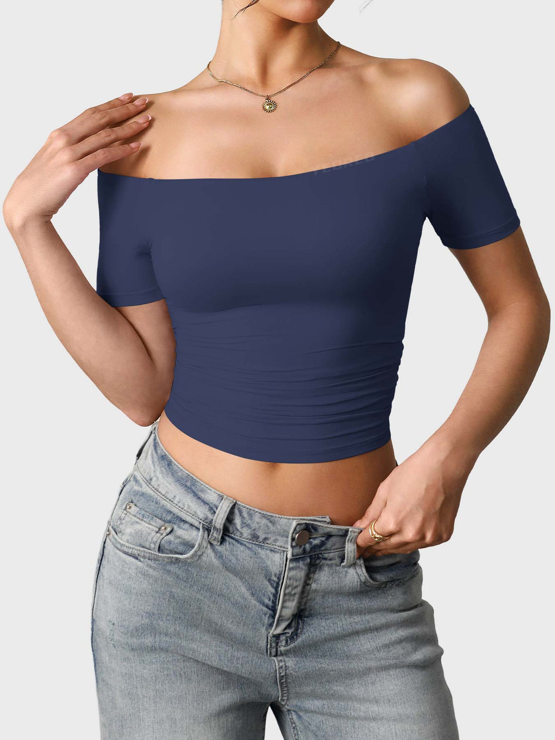 Vorti Luzlie Off Shoulder Short Sleeves