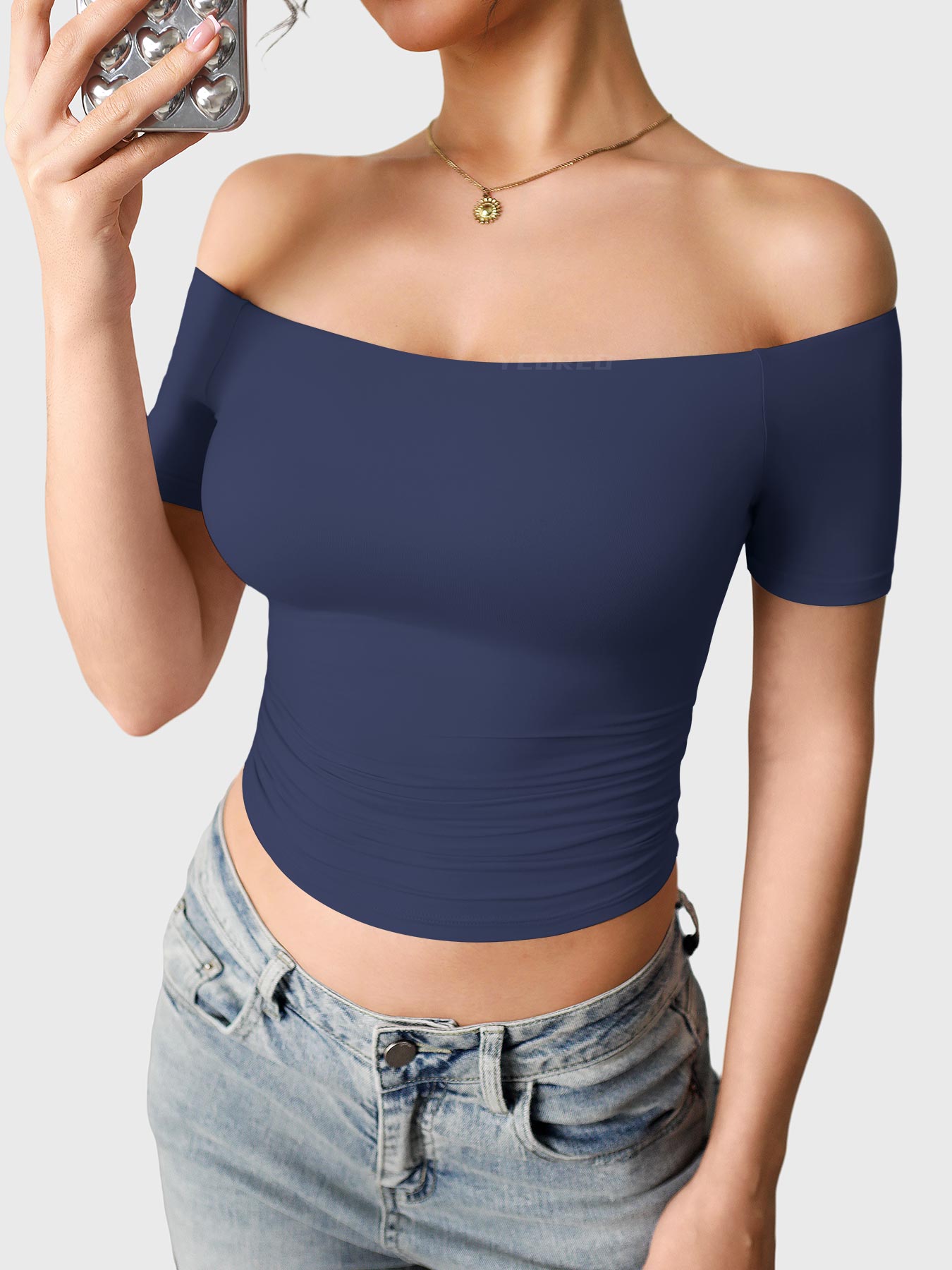 Vorti Luzlie Off Shoulder Short Sleeves