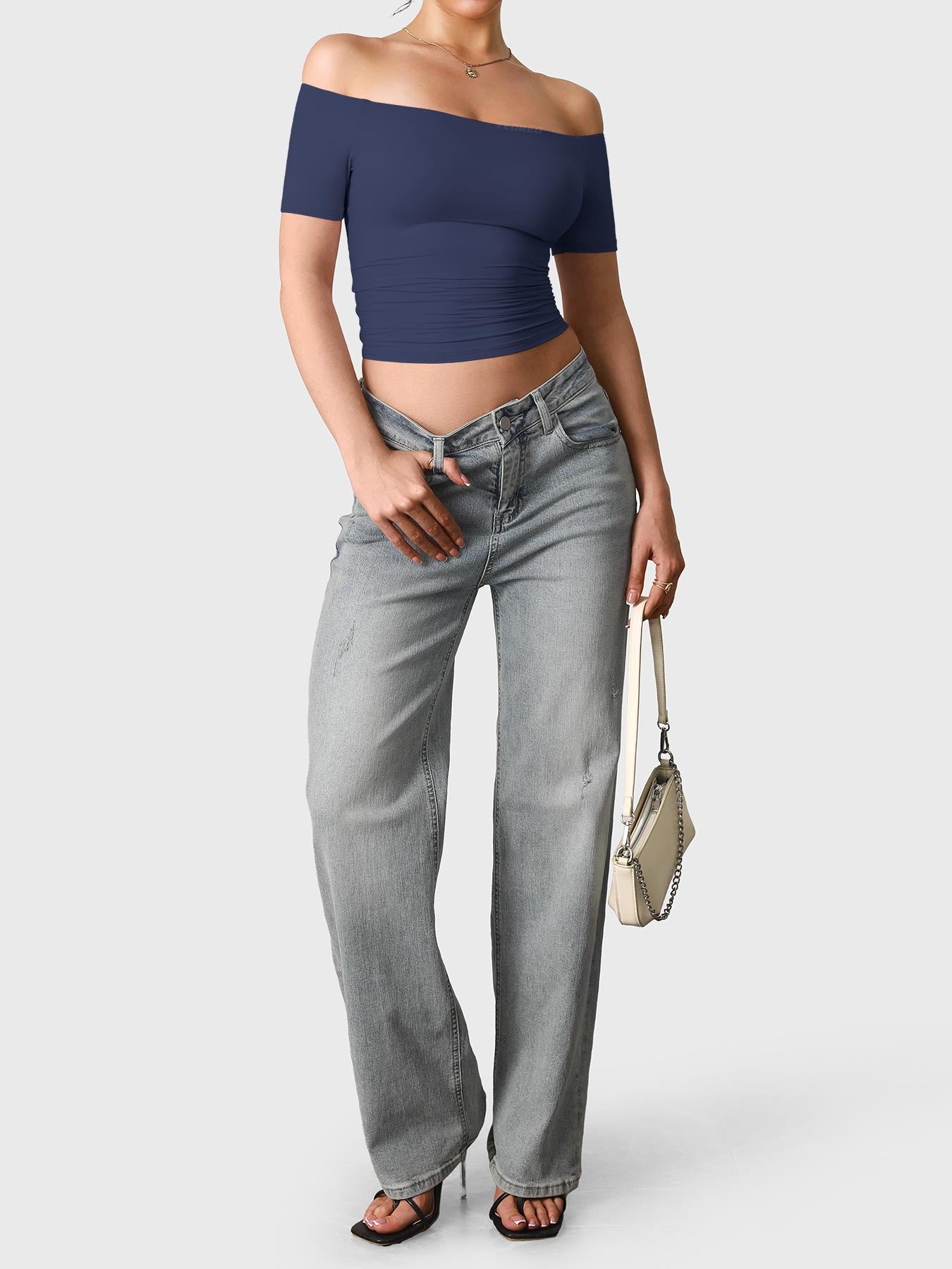 Vorti Luzlie Off Shoulder Short Sleeves