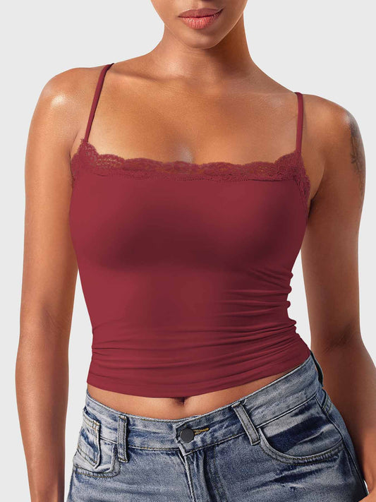 Vorti Annabely Square Neck Lace Tank