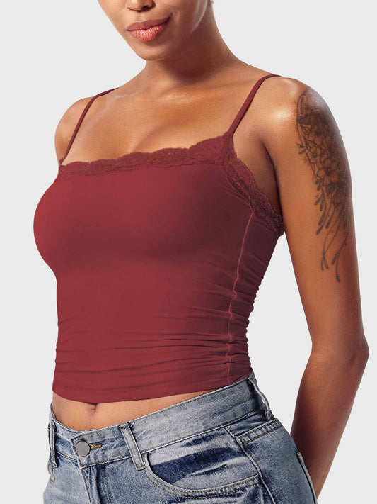 Vorti Annabely Square Neck Lace Tank