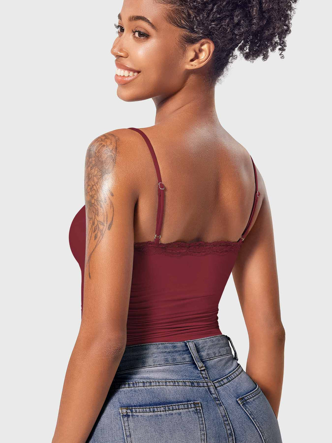 Vorti Annabely Square Neck Lace Tank