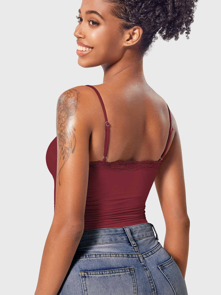 Vorti Annabely Square Neck Lace Tank