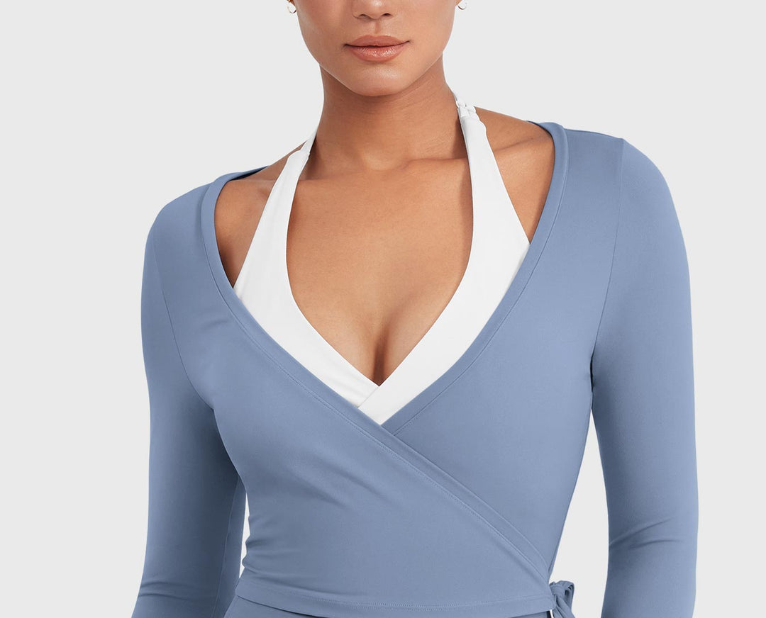 Vorti Michelie Long Sleeve Ballet Wrap Top