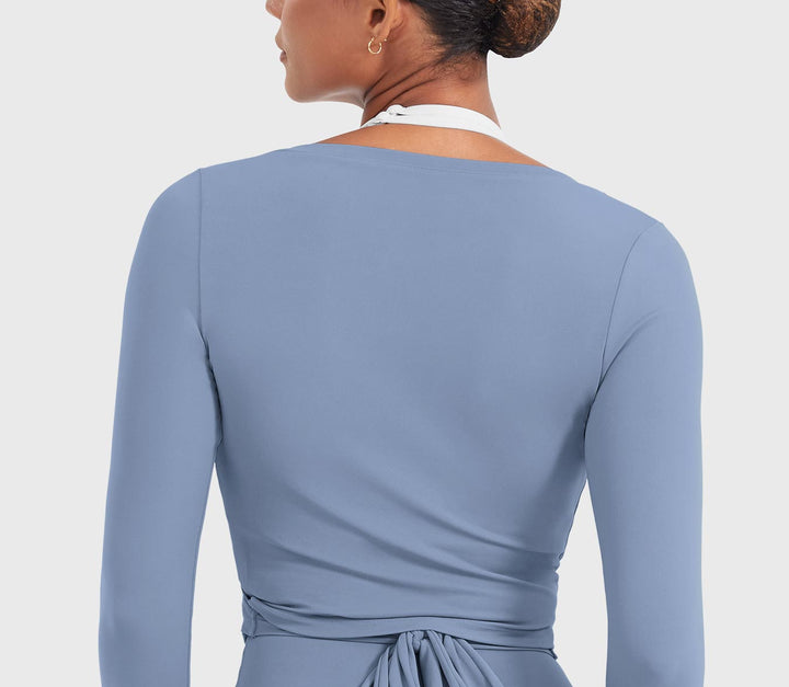 Vorti Michelie Long Sleeve Ballet Wrap Top