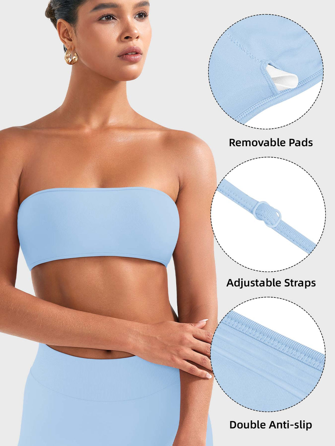 Vorti Alvna SoftHue Bandeau Sports Bra