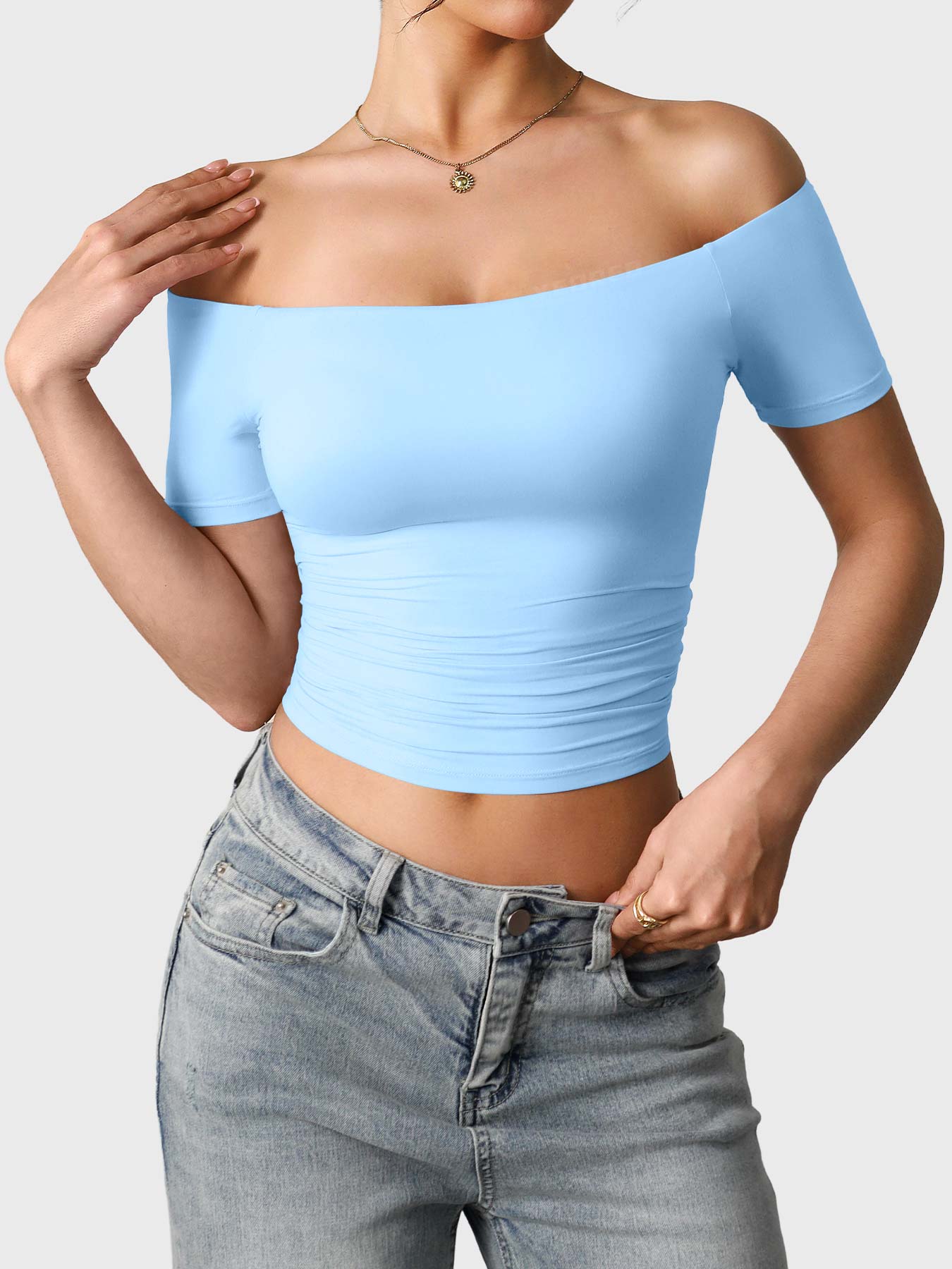 Vorti Luzlie Off Shoulder Short Sleeves