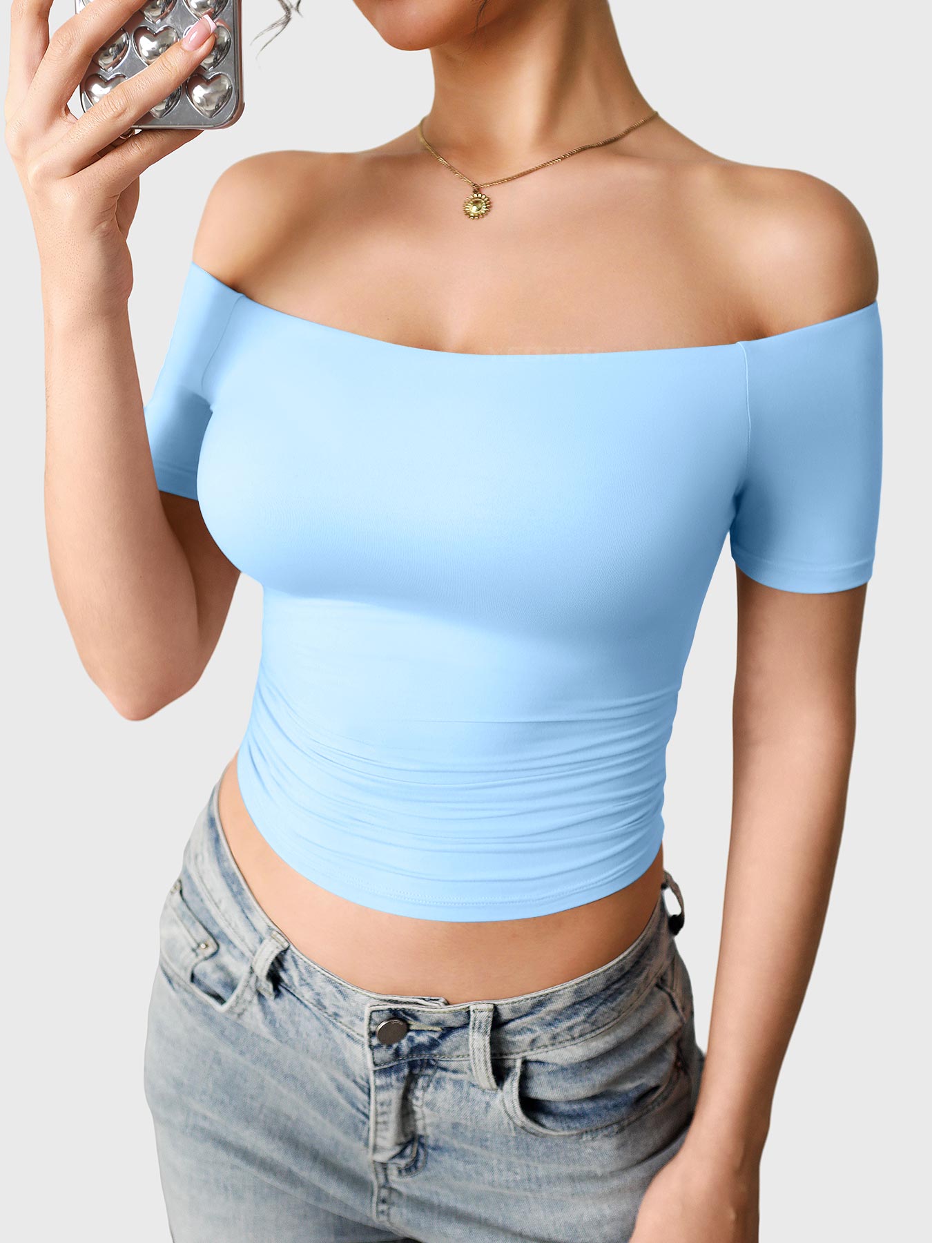 Vorti Luzlie Off Shoulder Short Sleeves