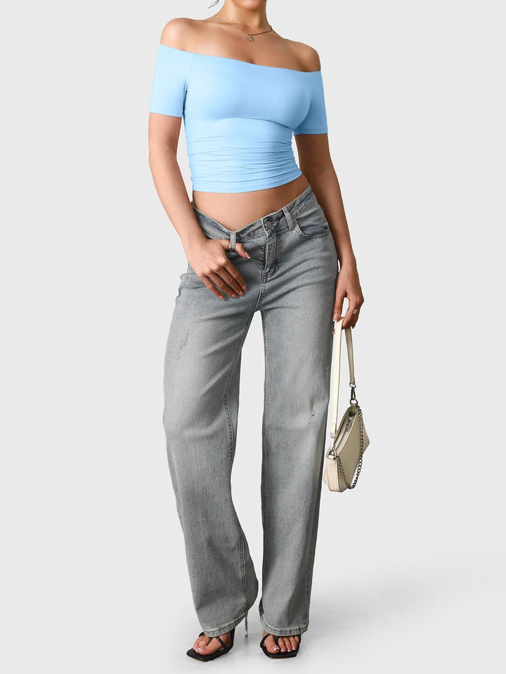 Vorti Luzlie Off Shoulder Short Sleeves