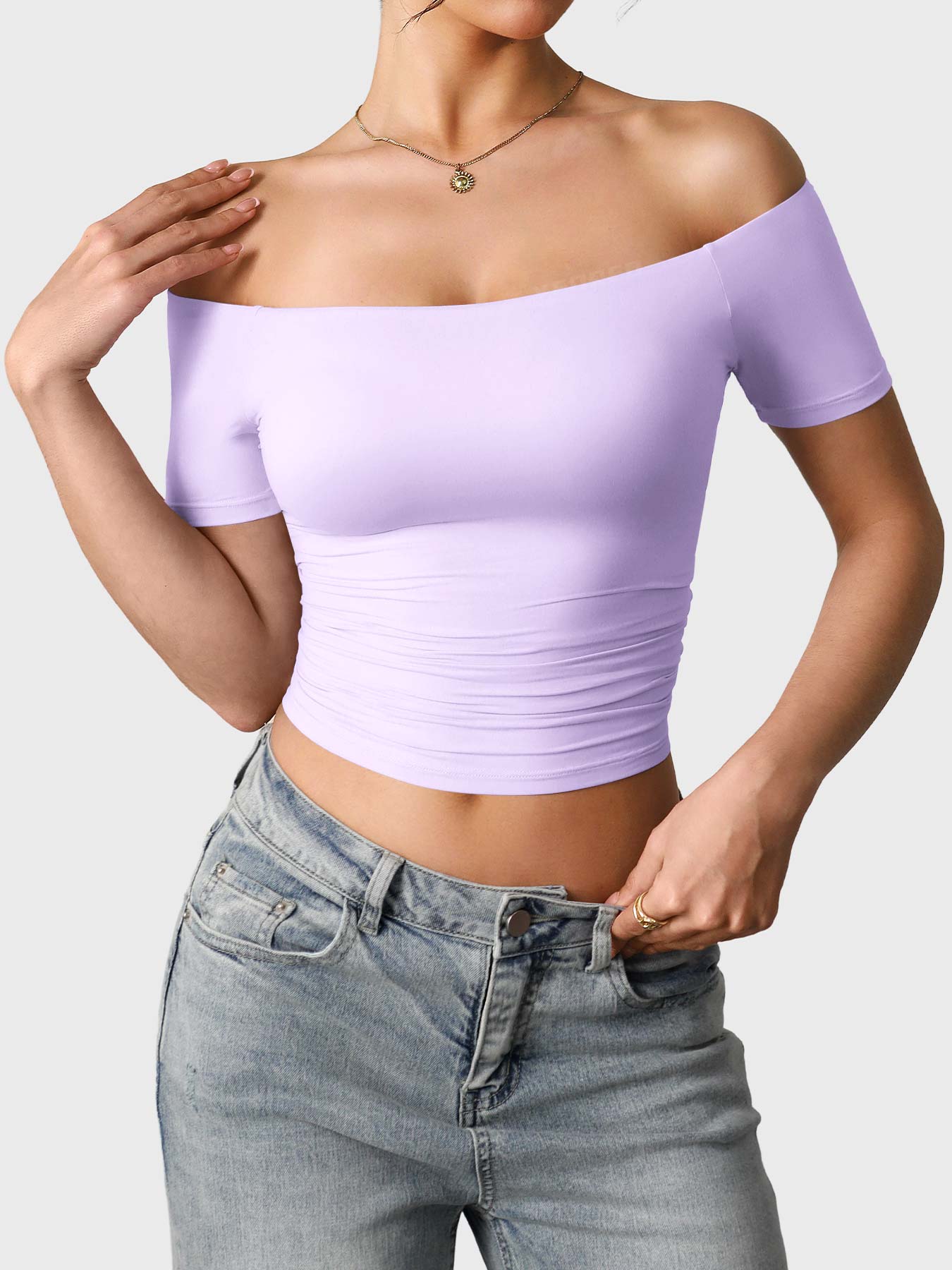 Vorti Luzlie Off Shoulder Short Sleeves