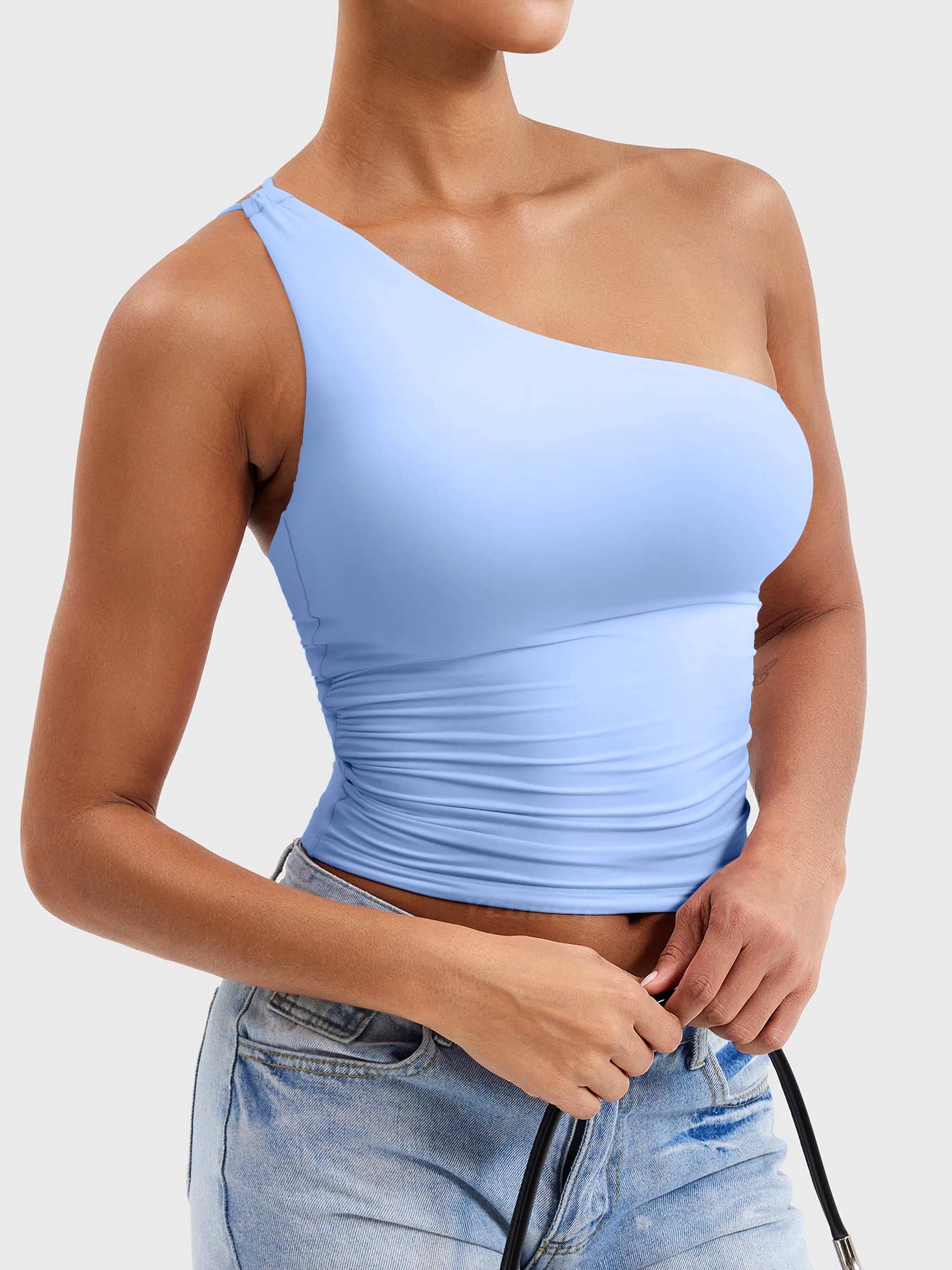 Vorti Fanciy One Shoulder Tank Top