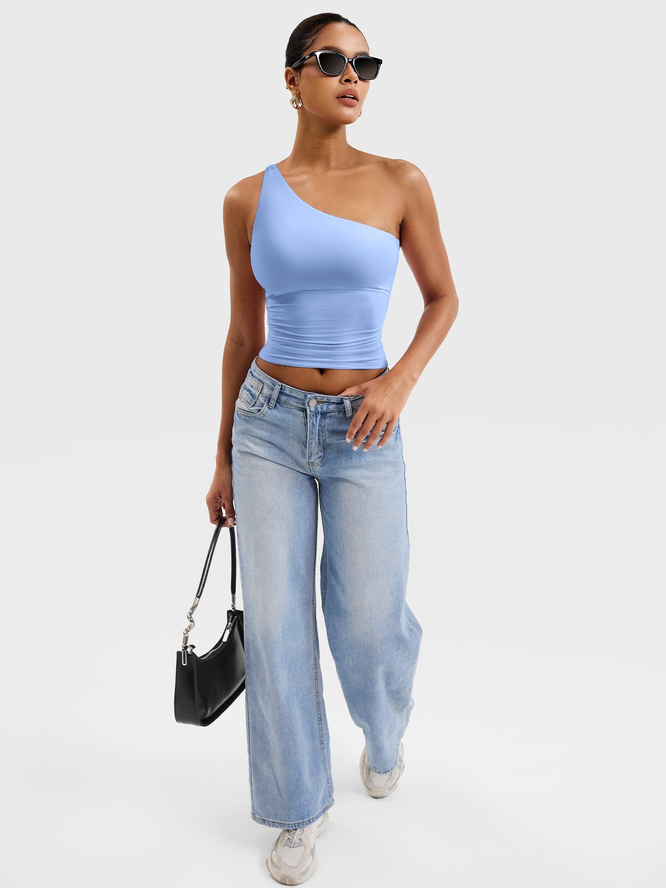 Vorti Fanciy One Shoulder Tank Top