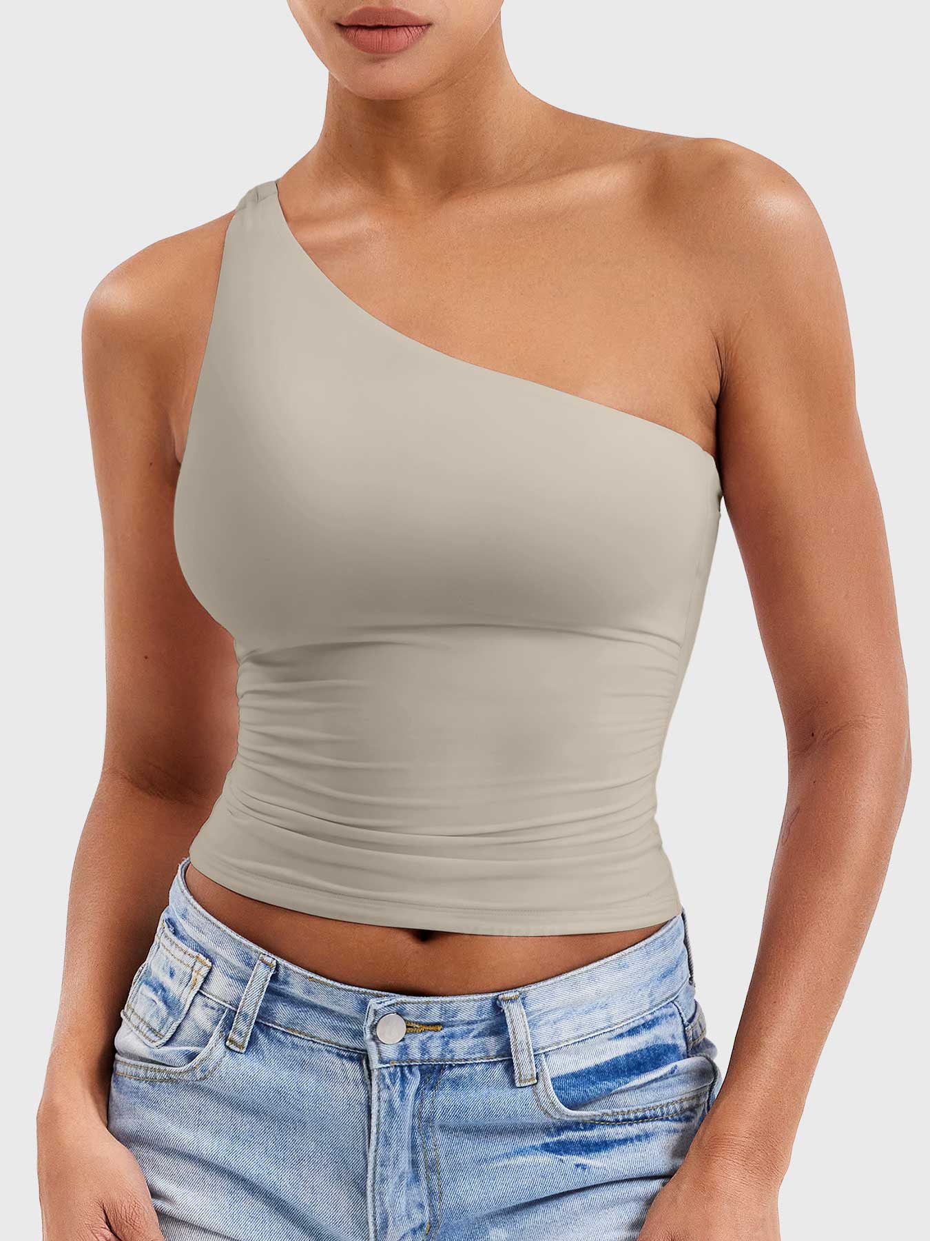 Vorti Fanciy One Shoulder Tank Top