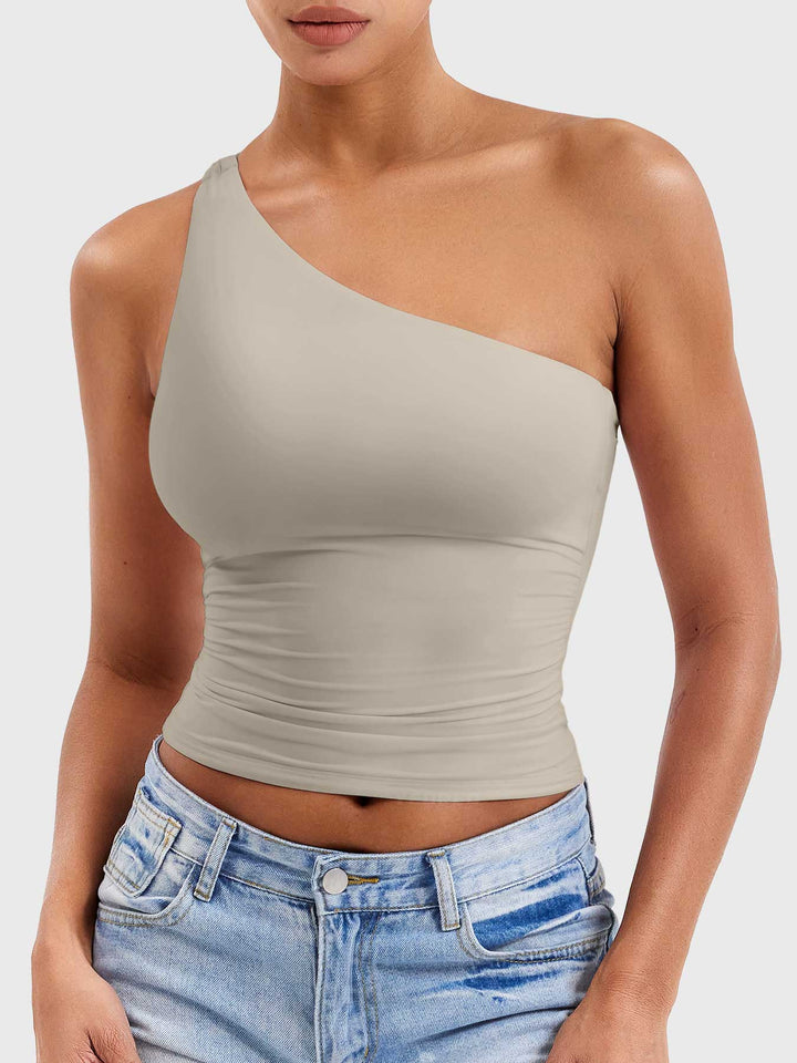 Vorti Fanciy One Shoulder Tank Top