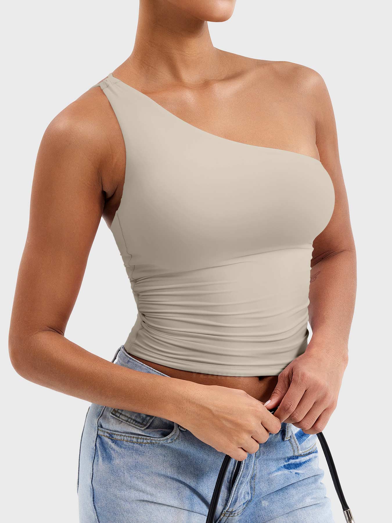 Vorti Fanciy One Shoulder Tank Top
