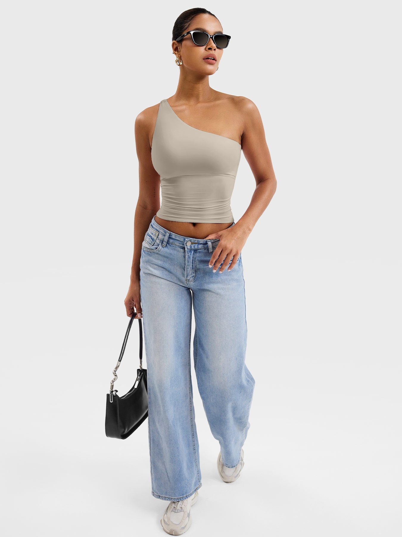 Vorti Fanciy One Shoulder Tank Top