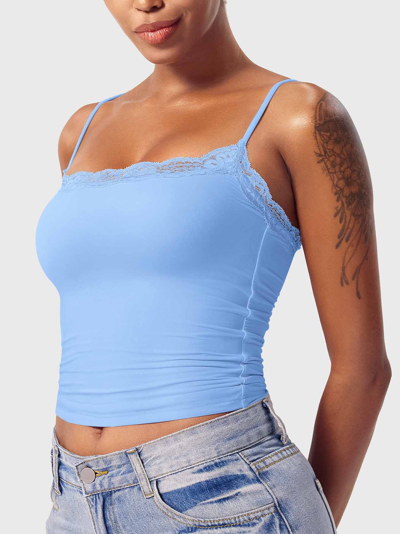 Vorti Annabely Square Neck Lace Tank