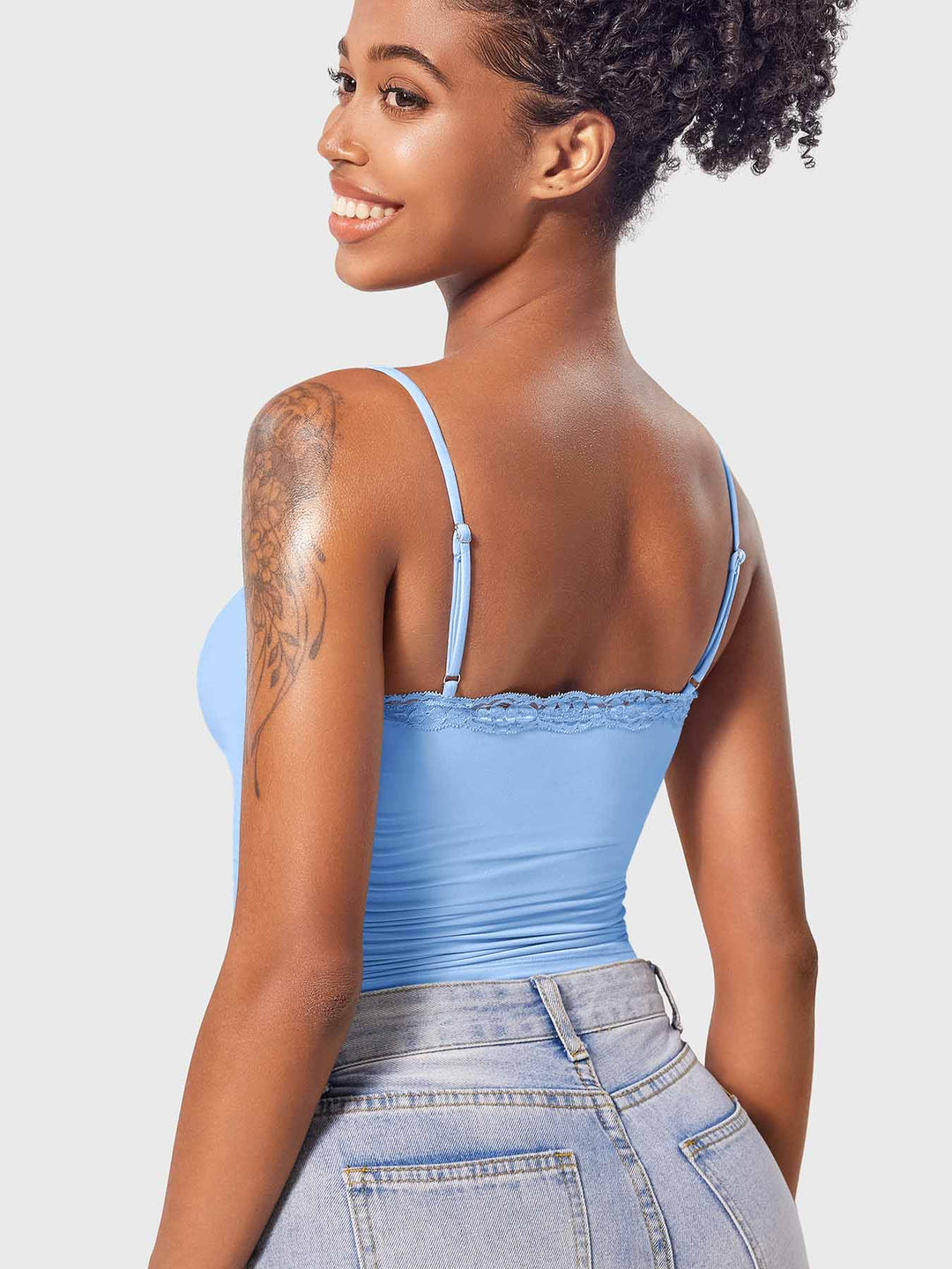 Vorti Annabely Square Neck Lace Tank