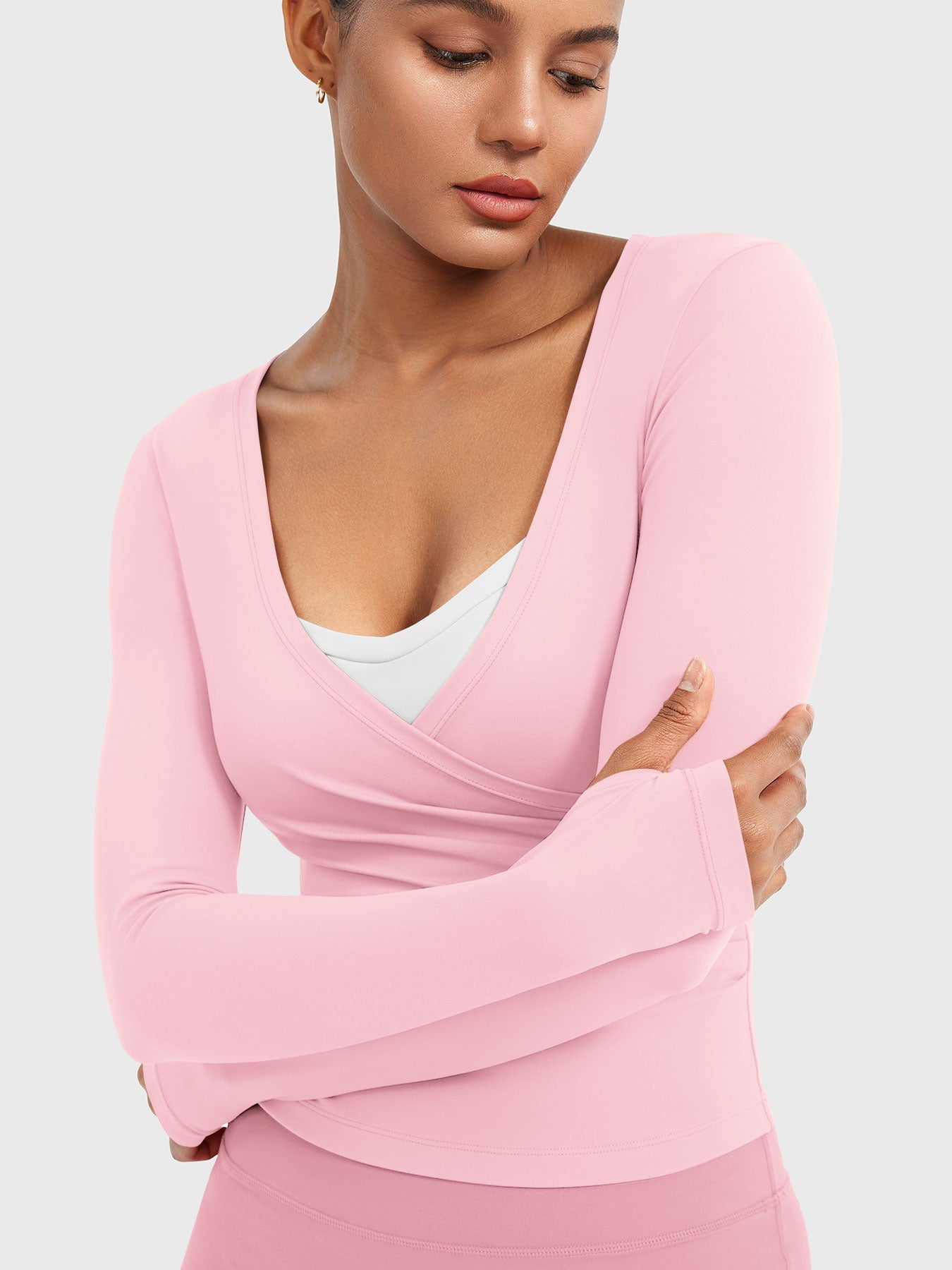 Vorti Minniy V Neck Long Sleeve Top