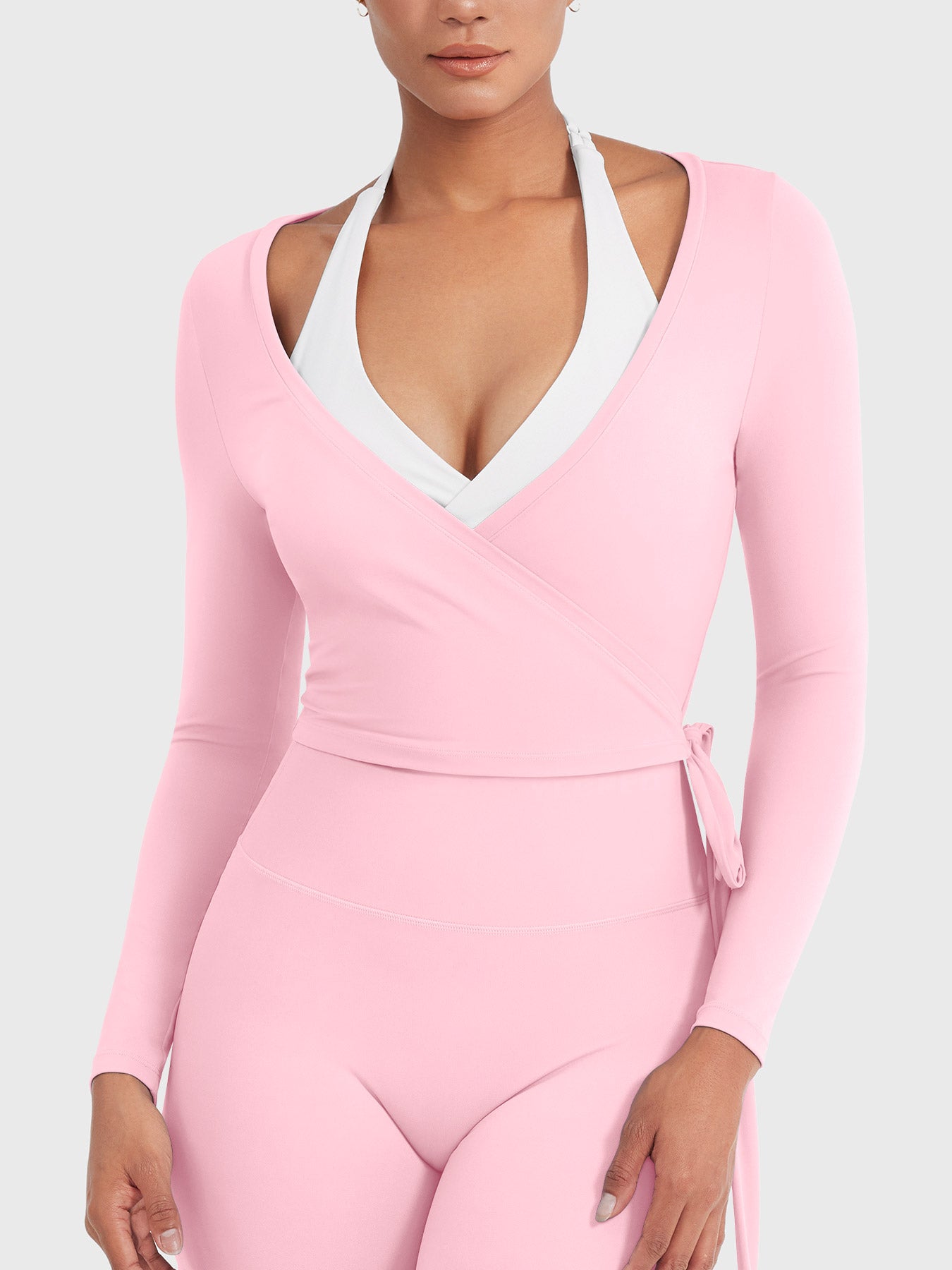 Vorti Michelie Long Sleeve Ballet Wrap Top