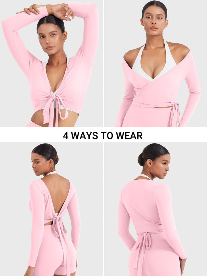 Vorti Michelie Long Sleeve Ballet Wrap Top