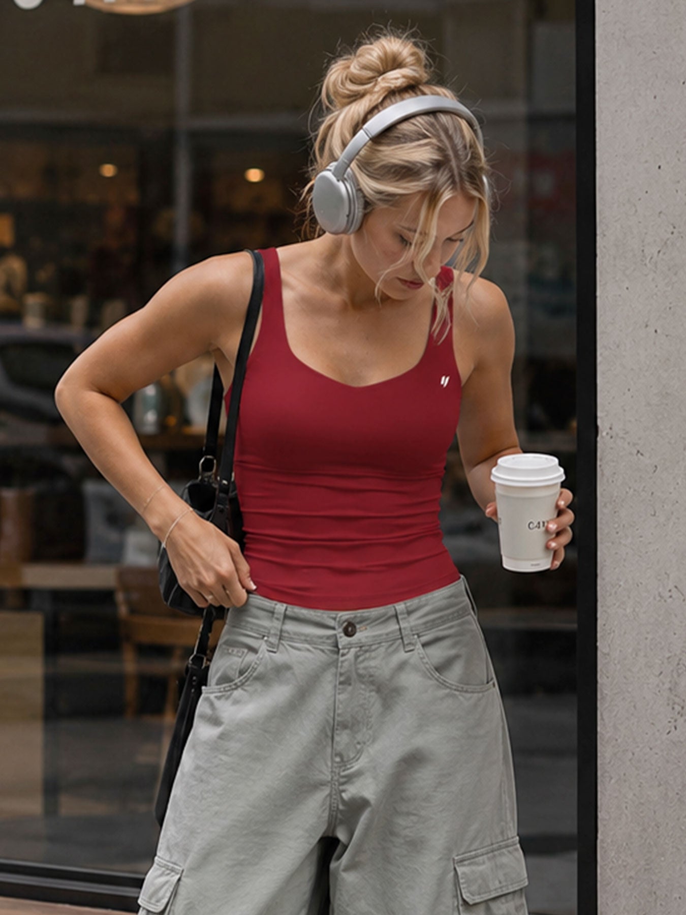 Vorti Mittyle Open Back Longline Tank