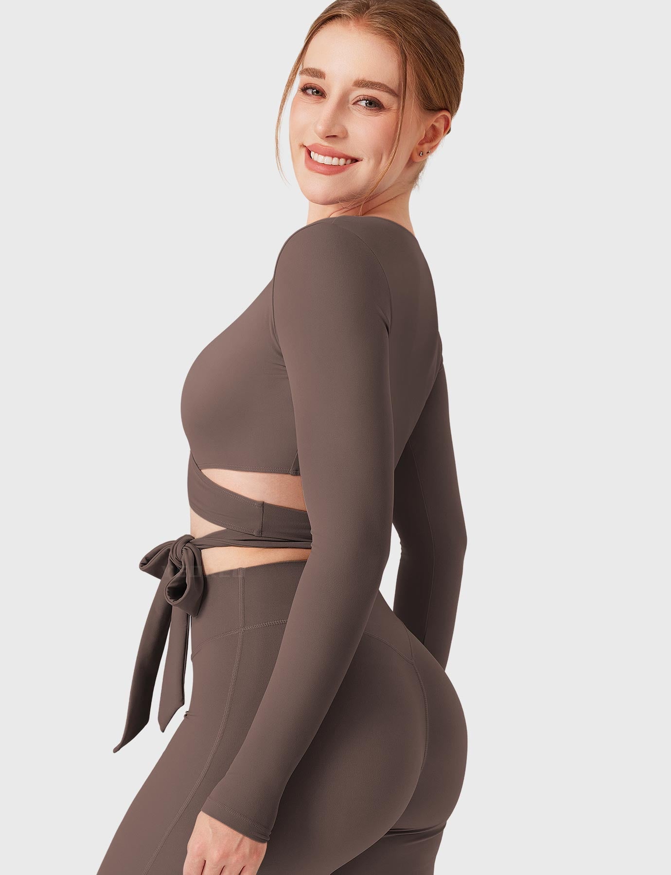 Vorti Dagney Long Sleeve Ballet Wrap Top