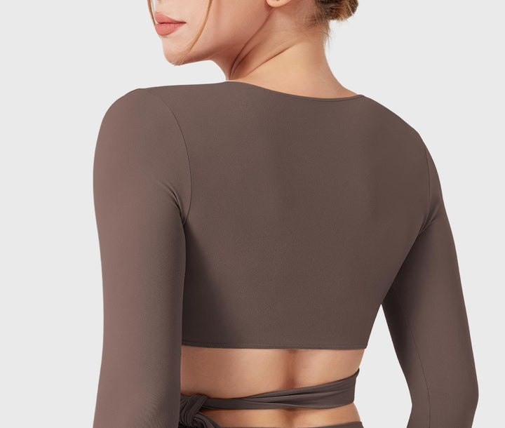 Vorti Dagney Long Sleeve Ballet Wrap Top