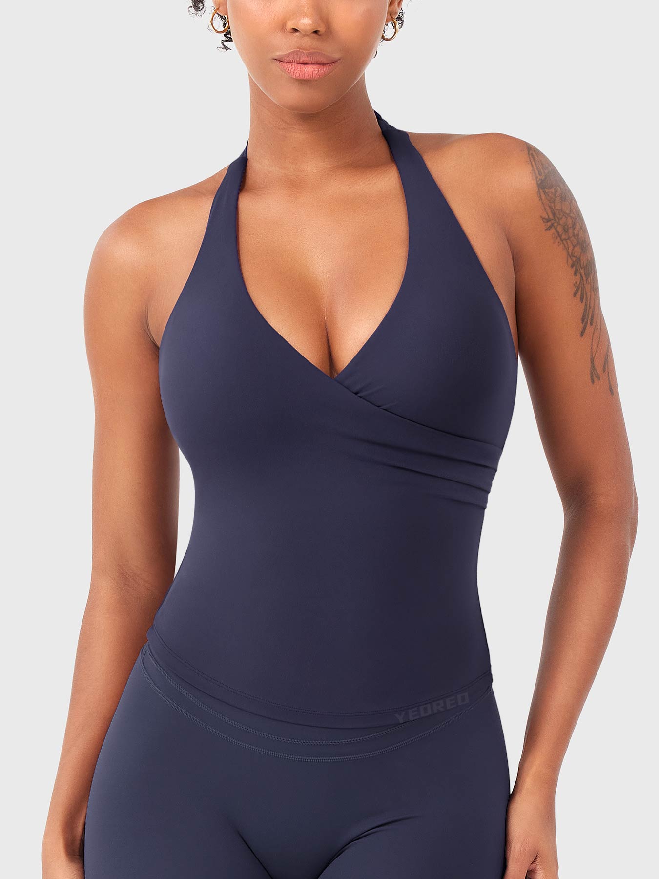 Vorti Elevine V Neck Halter Tank