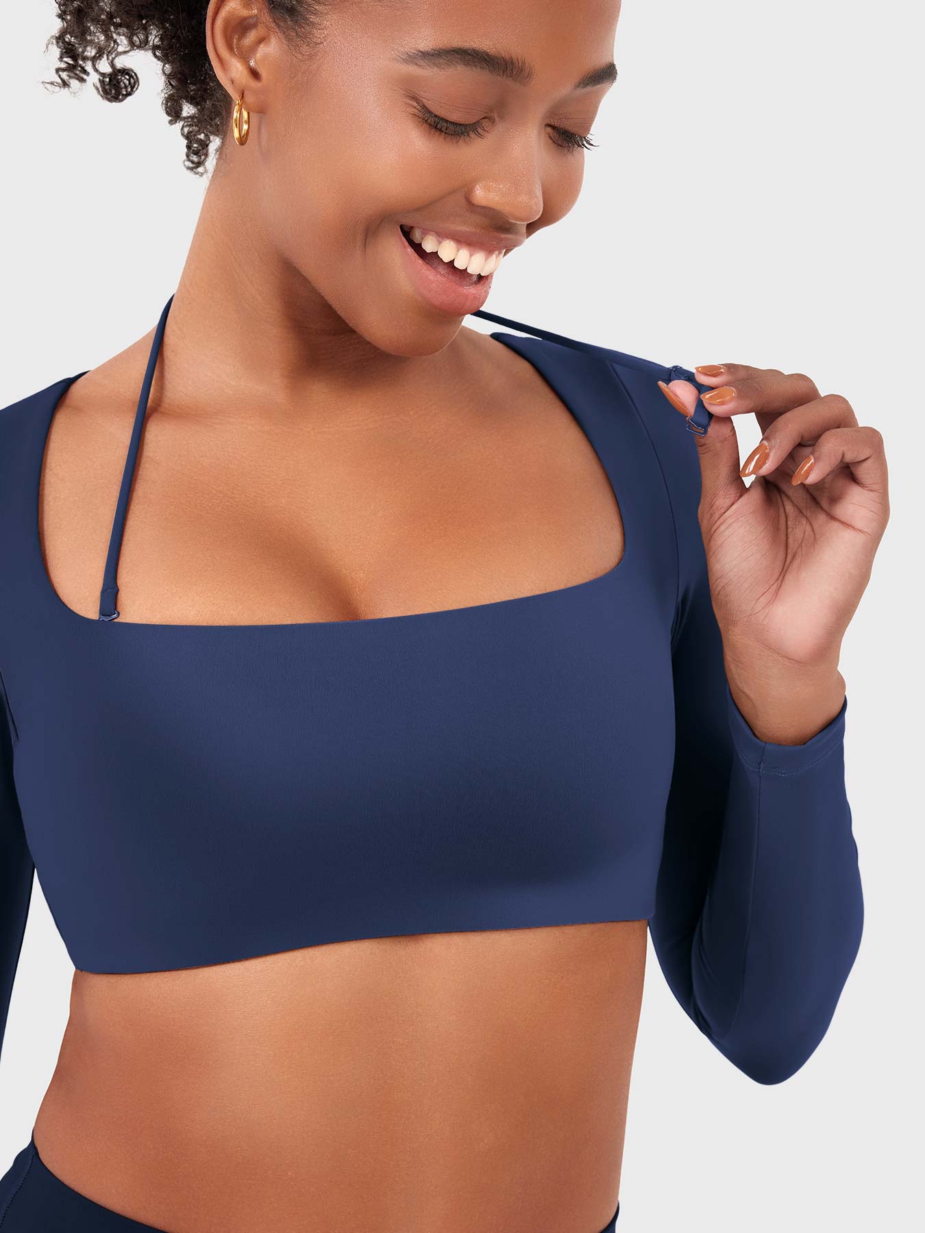 Vorti Violie Long Sleeve Crop Top