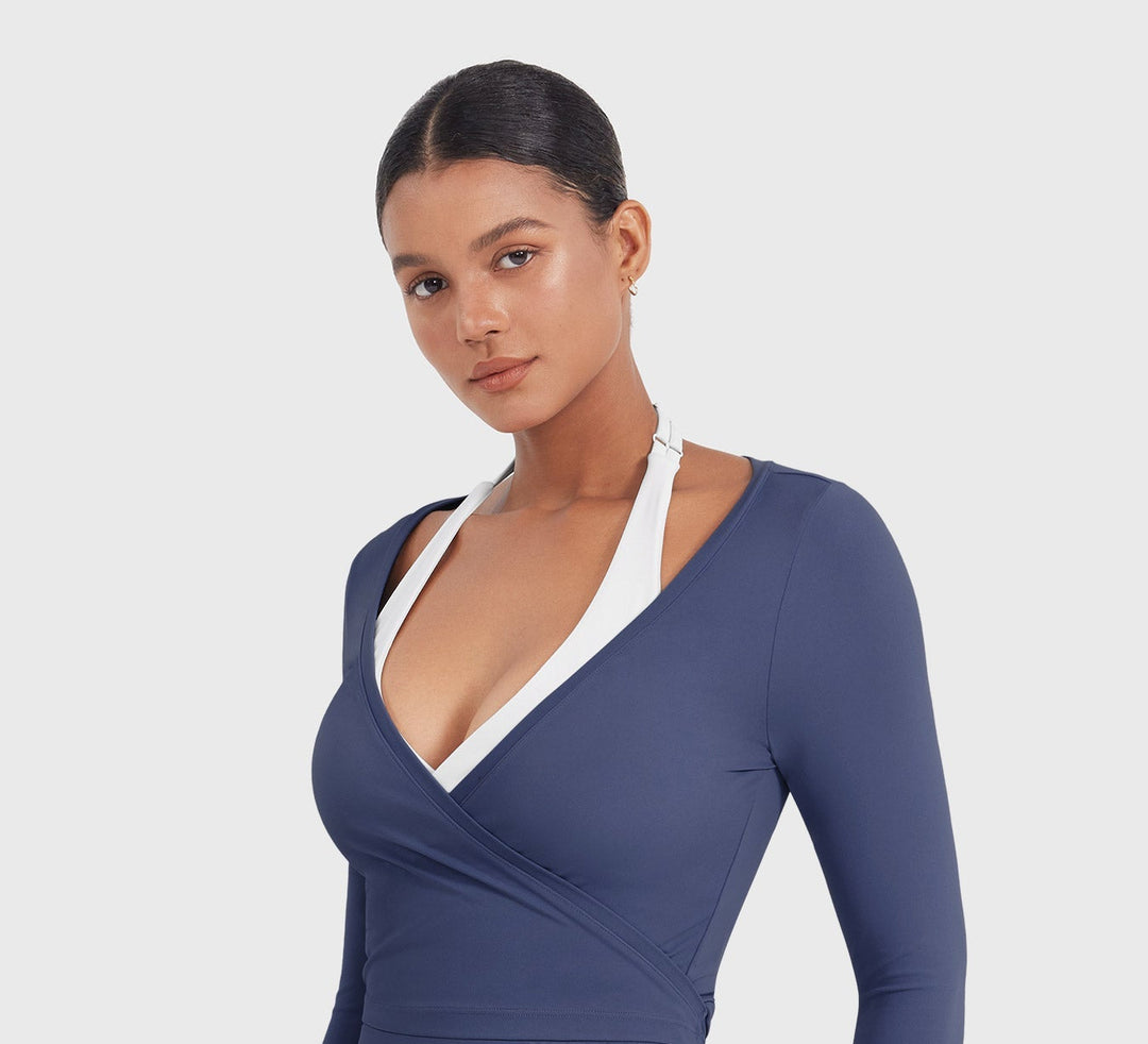 Vorti Michelie Long Sleeve Ballet Wrap Top
