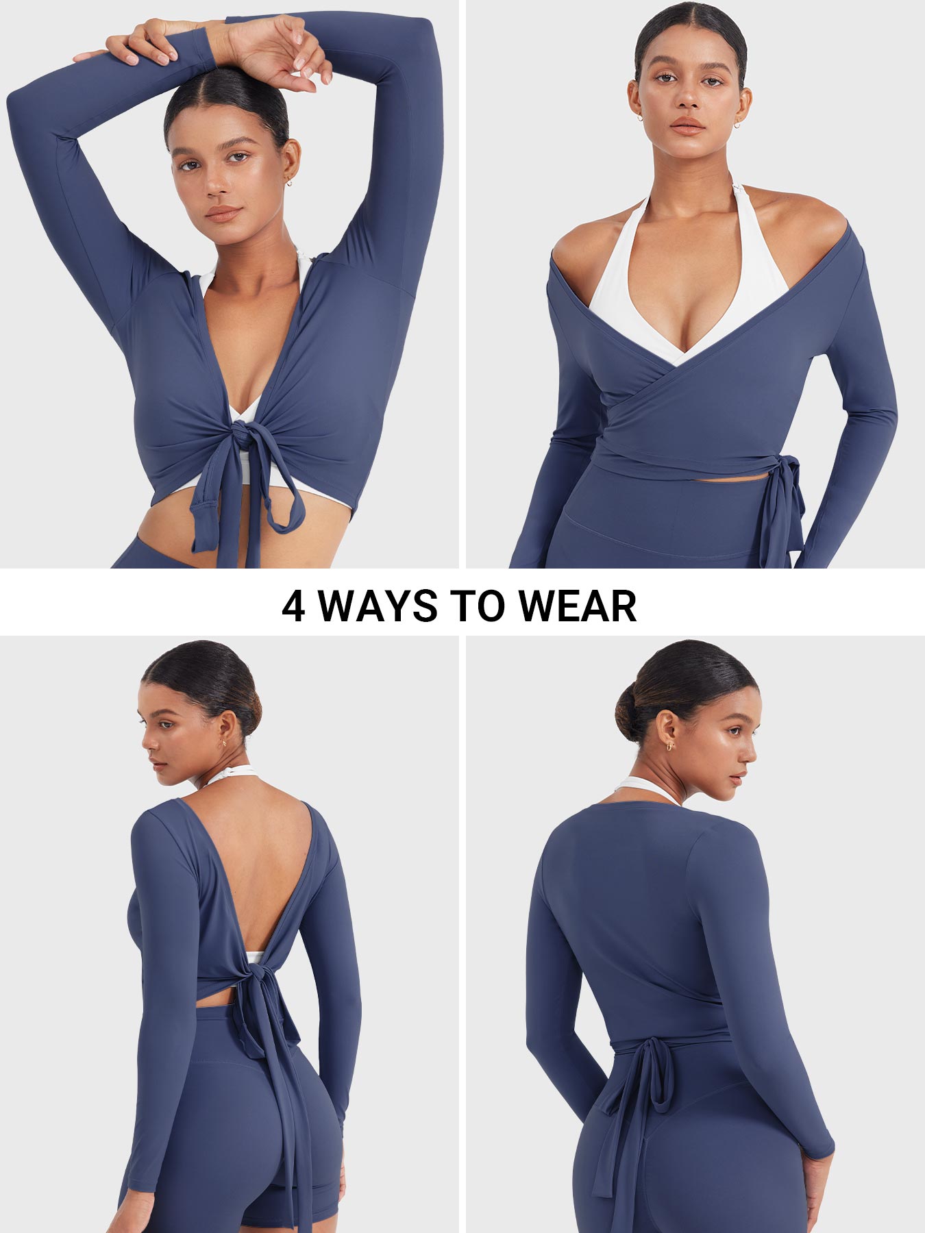Vorti Michelie Long Sleeve Ballet Wrap Top