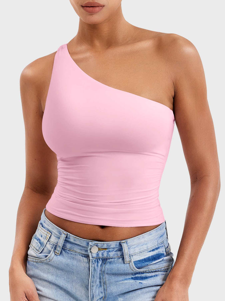 Vorti Fanciy One Shoulder Tank Top