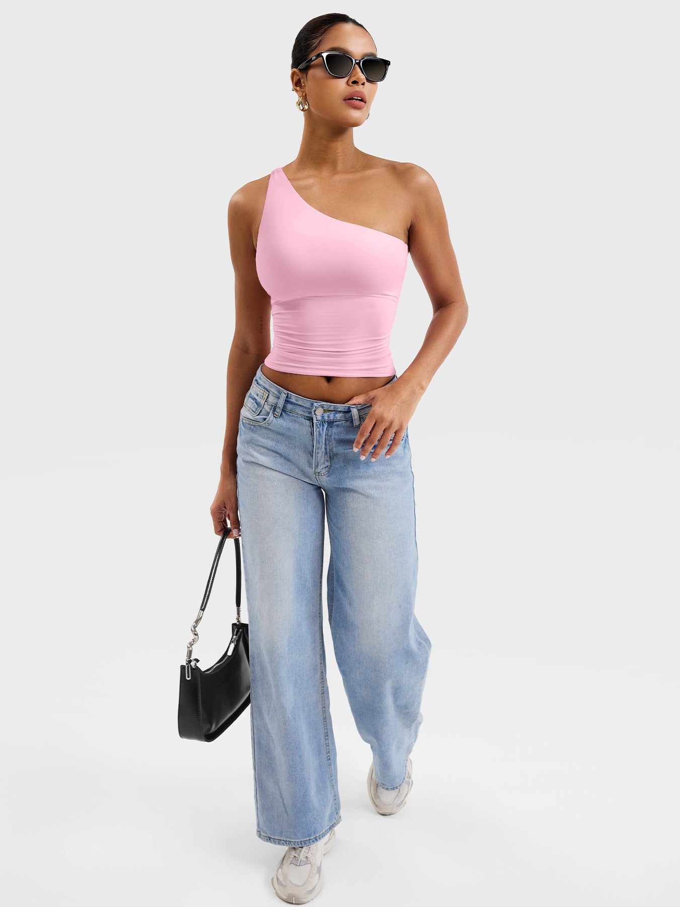 Vorti Fanciy One Shoulder Tank Top
