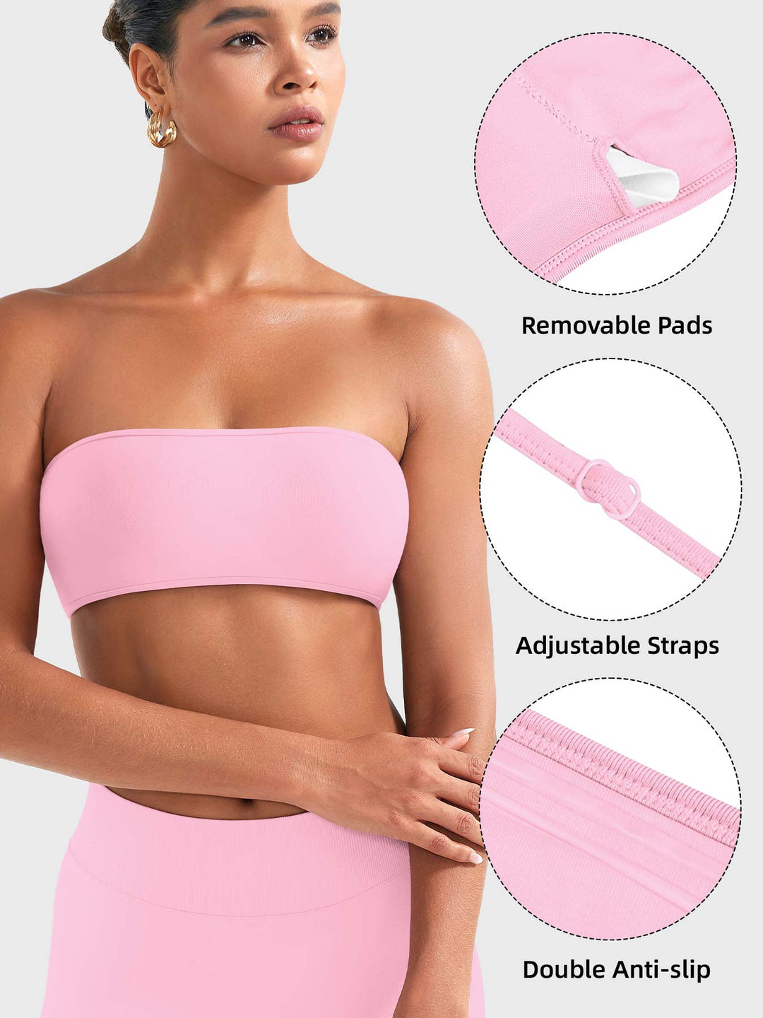 Vorti Alvna SoftHue Bandeau Sports Bra