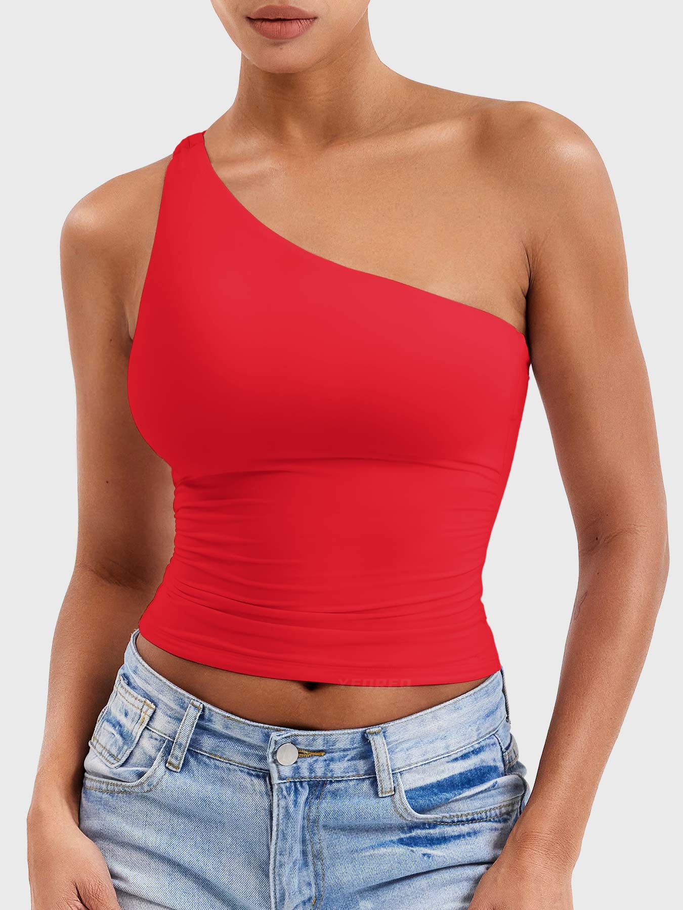 Vorti Fanciy One Shoulder Tank Top