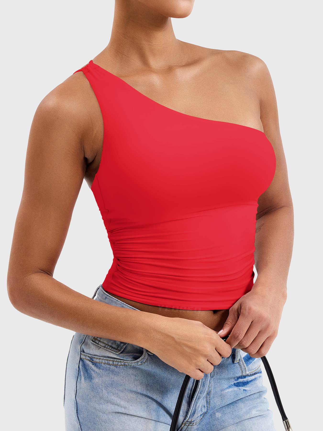 Vorti Fanciy One Shoulder Tank Top