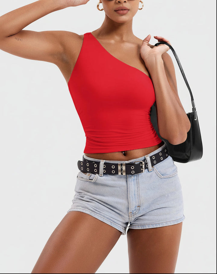 Vorti Fanciy One Shoulder Tank Top