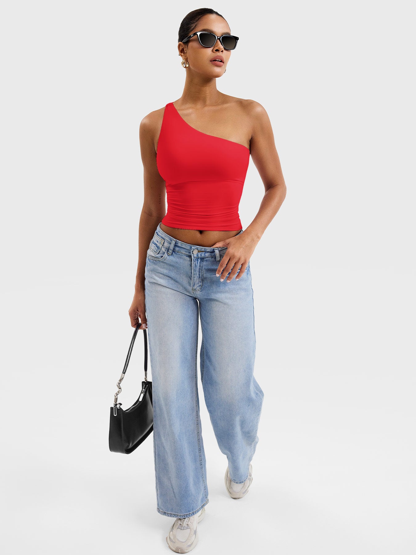 Vorti Fanciy One Shoulder Tank Top