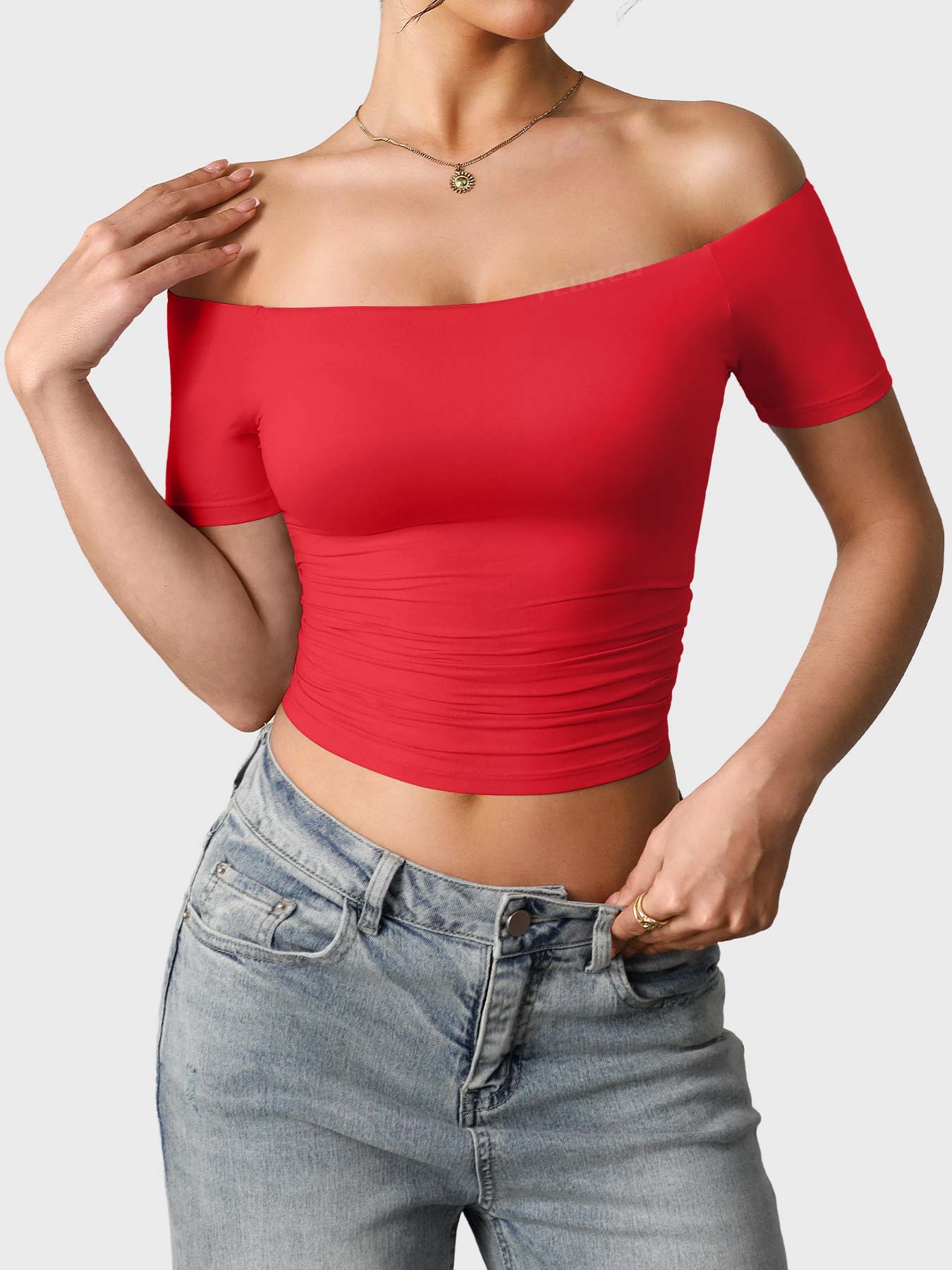 Vorti Luzlie Off Shoulder Short Sleeves