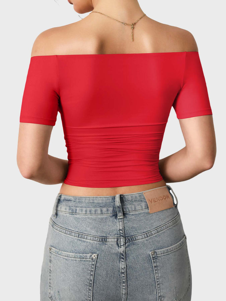 Vorti Luzlie Off Shoulder Short Sleeves