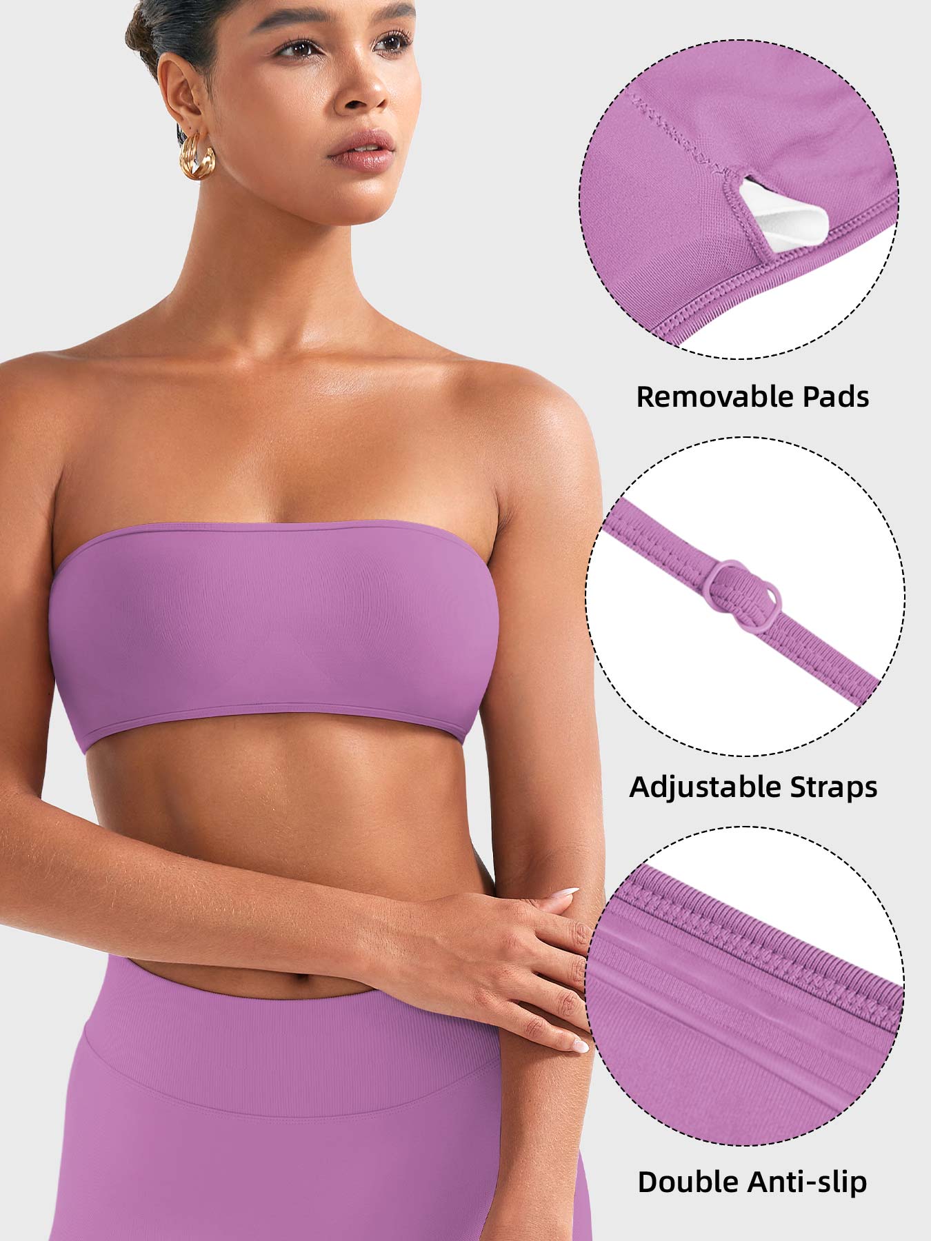 Vorti Alvna SoftHue Bandeau Sports Bra