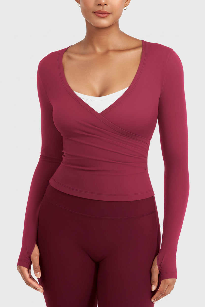 Vorti Minniy V Neck Long Sleeve Top